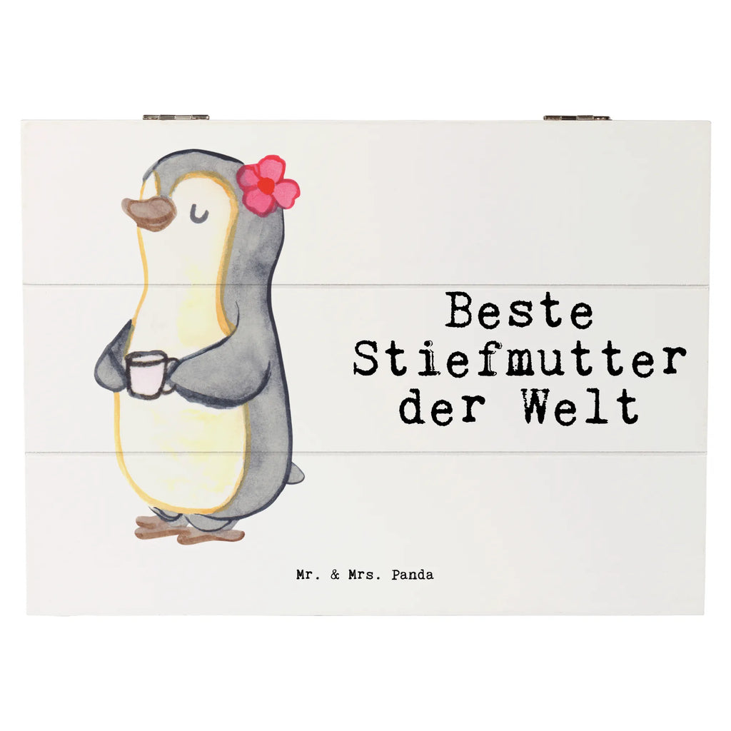 Holzkiste Pinguin Beste Stiefmutter der Welt Holzkiste, Kiste, Schatzkiste, Truhe, Schatulle, XXL, Erinnerungsbox, Erinnerungskiste, Dekokiste, Aufbewahrungsbox, Geschenkbox, Geschenkdose, für, Dankeschön, Geschenk, Schenken, Geburtstag, Geburtstagsgeschenk, Geschenkidee, Danke, Bedanken, Mitbringsel, Freude machen, Geschenktipp, Stiefmutter, Stief Mutter, Stiefmama, Mami, Mutter, Muttertag, Mutti, Mama, Tochter, Sohn, Beste