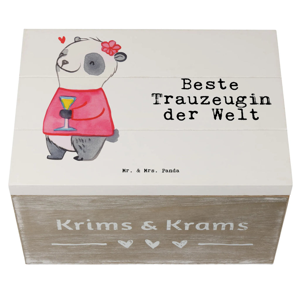 Holzkiste Panda Beste Trauzeugin der Welt Holzkiste, Kiste, Schatzkiste, Truhe, Schatulle, XXL, Erinnerungsbox, Erinnerungskiste, Dekokiste, Aufbewahrungsbox, Geschenkbox, Geschenkdose, für, Dankeschön, Geschenk, Schenken, Geburtstag, Geburtstagsgeschenk, Geschenkidee, Danke, Bedanken, Mitbringsel, Freude machen, Geschenktipp, Trauzeugin, Trauhzeugin, Freundin, Hochzeit, Heirat, JGA, Trauung, Kirche, Standesamt, Braut