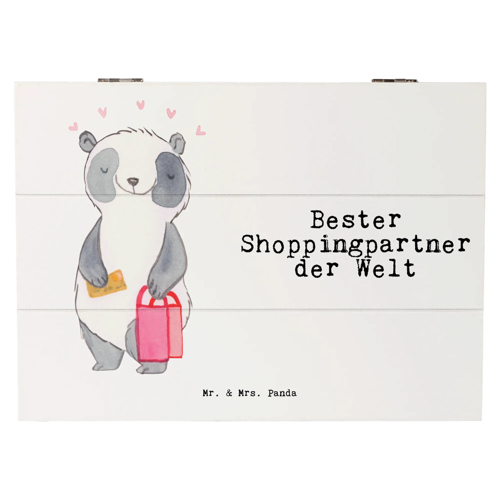 Holzkiste Panda Bester Shoppingpartner der Welt Holzkiste, Kiste, Schatzkiste, Truhe, Schatulle, XXL, Erinnerungsbox, Erinnerungskiste, Dekokiste, Aufbewahrungsbox, Geschenkbox, Geschenkdose, für, Dankeschön, Geschenk, Schenken, Geburtstag, Geburtstagsgeschenk, Geschenkidee, Danke, Bedanken, Mitbringsel, Freude machen, Geschenktipp, Shoppingpartner, Shoppen, Begleitung, Partner, Freundin, Freund, bff, Shopping, Einkaufen, Shopping-Queen, Queen, Bester