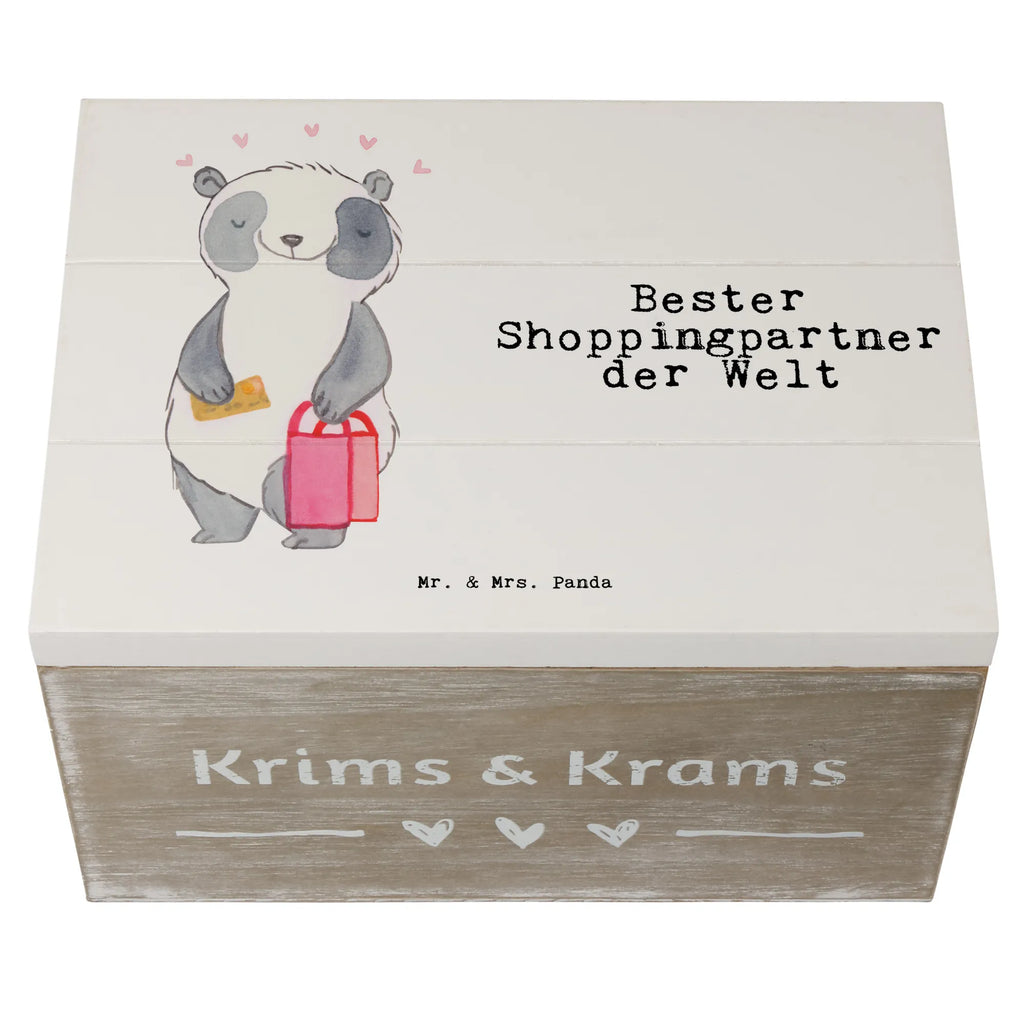 Holzkiste Panda Bester Shoppingpartner der Welt Holzkiste, Kiste, Schatzkiste, Truhe, Schatulle, XXL, Erinnerungsbox, Erinnerungskiste, Dekokiste, Aufbewahrungsbox, Geschenkbox, Geschenkdose, für, Dankeschön, Geschenk, Schenken, Geburtstag, Geburtstagsgeschenk, Geschenkidee, Danke, Bedanken, Mitbringsel, Freude machen, Geschenktipp, Shoppingpartner, Shoppen, Begleitung, Partner, Freundin, Freund, bff, Shopping, Einkaufen, Shopping-Queen, Queen, Bester