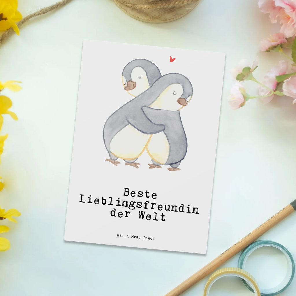 Postkarte Pinguin Beste Lieblingsfreundin der Welt Postkarte, Karte, Geschenkkarte, Grußkarte, Einladung, Ansichtskarte, Geburtstagskarte, Einladungskarte, Dankeskarte, Ansichtskarten, Einladung Geburtstag, Einladungskarten Geburtstag, für, Dankeschön, Geschenk, Schenken, Geburtstag, Geburtstagsgeschenk, Geschenkidee, Danke, Bedanken, Mitbringsel, Freude machen, Geschenktipp, Lieblingsfreundin, Freundin, Partnerin, Lieblingsmensch, Lieblings Mensch, Liebling, Partner, Bae, beste Freundin, Liebe, Herz, Love