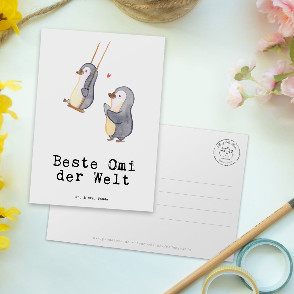 Postkarte Pinguin Beste Omi der Welt Postkarte, Karte, Geschenkkarte, Grußkarte, Einladung, Ansichtskarte, Geburtstagskarte, Einladungskarte, Dankeskarte, Ansichtskarten, Einladung Geburtstag, Einladungskarten Geburtstag, für, Dankeschön, Geschenk, Schenken, Geburtstag, Geburtstagsgeschenk, Geschenkidee, Danke, Bedanken, Mitbringsel, Freude machen, Geschenktipp, Großmutter, Oma, Omi, Großpapa, Großmama, Enkel, Enkelin, Enkelkind, Kleinigkeit, Ommi, Omma, Bester