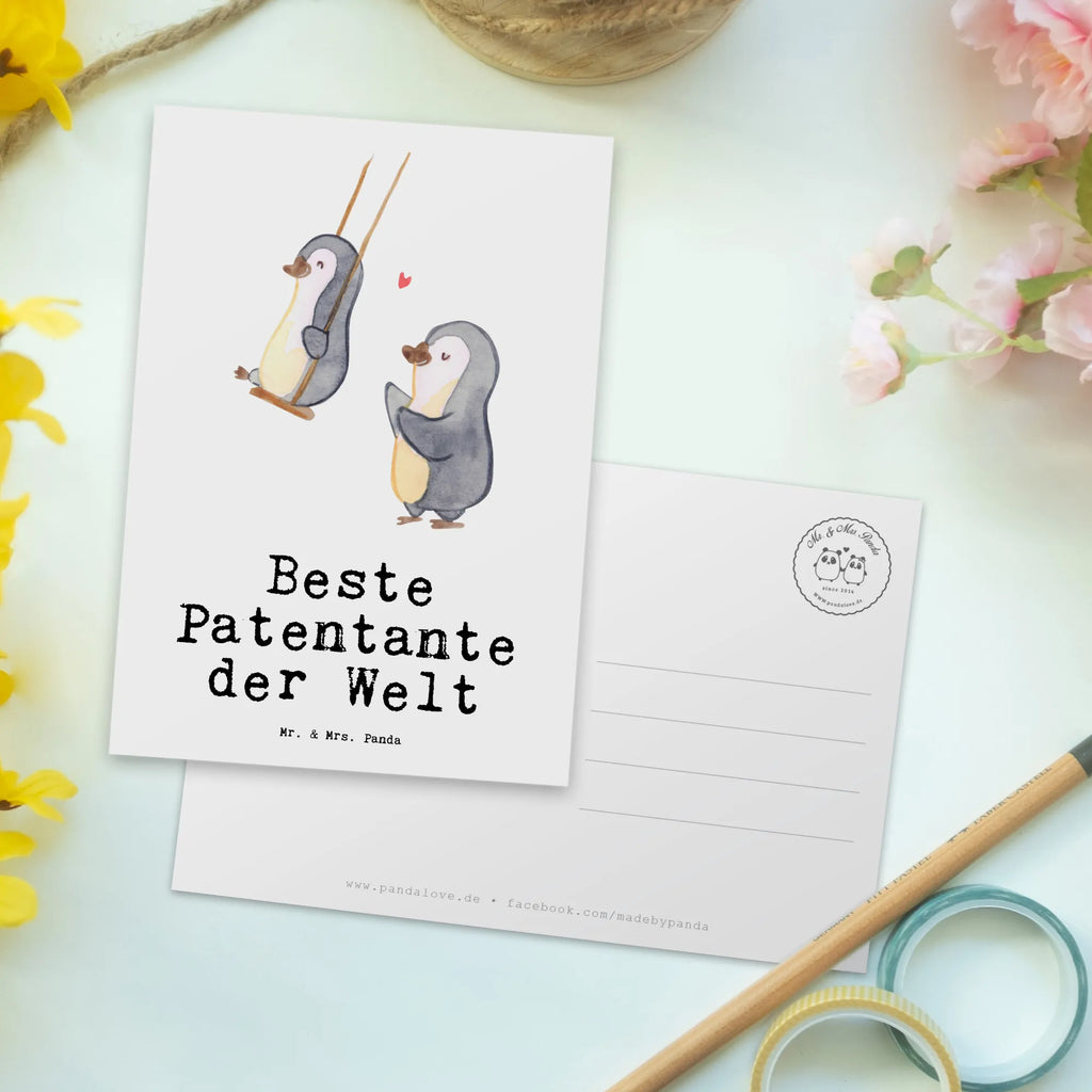 Postkarte Pinguin Beste Patentante der Welt Postkarte, Karte, Geschenkkarte, Grußkarte, Einladung, Ansichtskarte, Geburtstagskarte, Einladungskarte, Dankeskarte, Ansichtskarten, Einladung Geburtstag, Einladungskarten Geburtstag, für, Dankeschön, Geschenk, Schenken, Geburtstag, Geburtstagsgeschenk, Geschenkidee, Danke, Bedanken, Mitbringsel, Freude machen, Geschenktipp, Patentante, Paten Tante, Lieblingstante, Taufpartner, Taufe, Familie, Kleinigkeit, Nichte, Neffe