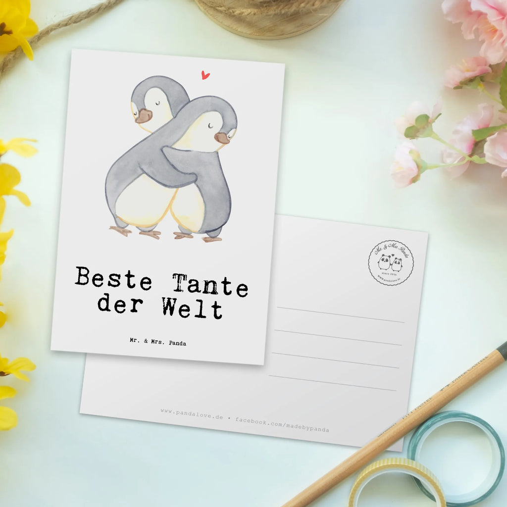 Postkarte Pinguin Beste Tante der Welt Postkarte, Karte, Geschenkkarte, Grußkarte, Einladung, Ansichtskarte, Geburtstagskarte, Einladungskarte, Dankeskarte, Ansichtskarten, Einladung Geburtstag, Einladungskarten Geburtstag, für, Dankeschön, Geschenk, Schenken, Geburtstag, Geburtstagsgeschenk, Geschenkidee, Danke, Bedanken, Mitbringsel, Freude machen, Geschenktipp, Tante, Patentante, Paten Tante, Lieblingstante, Taufpartner, Taufe, Familie, Kleinigkeit, Nichte, Neffe