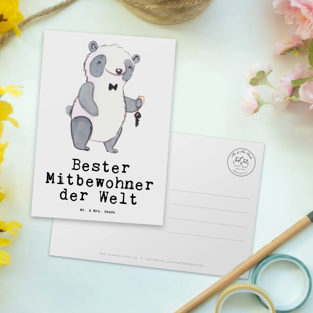 Postkarte Panda Bester Mitbewohner der Welt Postkarte, Karte, Geschenkkarte, Grußkarte, Einladung, Ansichtskarte, Geburtstagskarte, Einladungskarte, Dankeskarte, Ansichtskarten, Einladung Geburtstag, Einladungskarten Geburtstag, für, Dankeschön, Geschenk, Schenken, Geburtstag, Geburtstagsgeschenk, Geschenkidee, Danke, Bedanken, Mitbringsel, Freude machen, Geschenktipp, Mitbewohner, WG, Zimmernachbar, Wohngemeinschaft, WG-Bewohner, Zimmerkollege, Zimmergenosse, Stubenkamerad