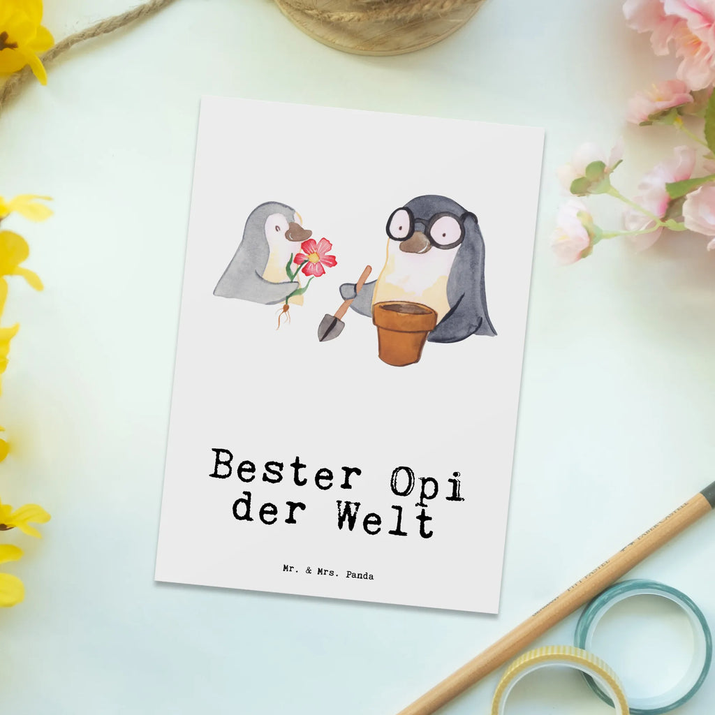 Postkarte Pinguin Bester Opi der Welt Postkarte, Karte, Geschenkkarte, Grußkarte, Einladung, Ansichtskarte, Geburtstagskarte, Einladungskarte, Dankeskarte, Ansichtskarten, Einladung Geburtstag, Einladungskarten Geburtstag, für, Dankeschön, Geschenk, Schenken, Geburtstag, Geburtstagsgeschenk, Geschenkidee, Danke, Bedanken, Mitbringsel, Freude machen, Geschenktipp, Großvater, Grossvater, Opa, Opi. Großpapa, Großeltern, Nichte, Neffe, Kleinigkeit, Oppa, Oppi, Bester