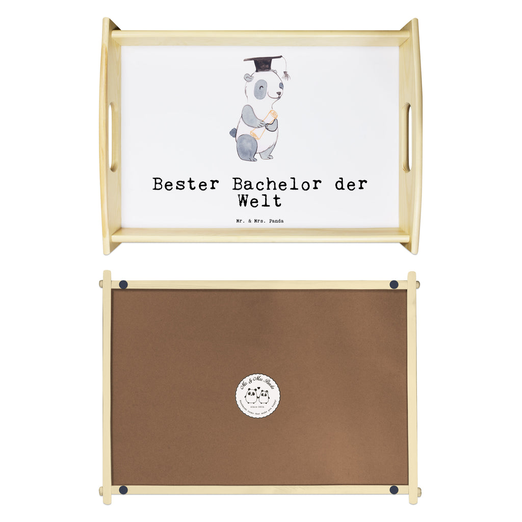 Serviertablett Panda Bester Bachelor der Welt Serviertablett, Tablett, Holztablett, Küchentablett, Dekotablett, Frühstückstablett, für, Dankeschön, Geschenk, Schenken, Geburtstag, Geburtstagsgeschenk, Geschenkidee, Danke, Bedanken, Mitbringsel, Freude machen, Geschenktipp, Bachelor, Student, Studium, Sohn, Spaß, Musterschüler, lustig, Studienabschluss, witzig, Universität, Abschluss, Alumni, Uni, Studenten, Hochschule