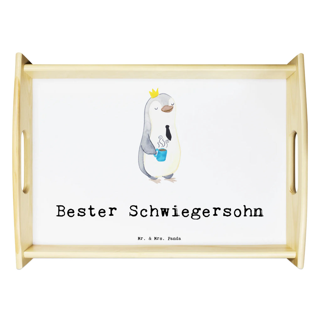 Serviertablett Pinguin Bester Schwiegersohn Serviertablett, Tablett, Holztablett, Küchentablett, Dekotablett, Frühstückstablett, für, Dankeschön, Geschenk, Schenken, Geburtstag, Geburtstagsgeschenk, Geschenkidee, Danke, Bedanken, Mitbringsel, Freude machen, Geschenktipp, Schwiegersohn, Tochter, Ehefrau des Sohns, Frau, angeheiratet, Hochzeit, Heirat