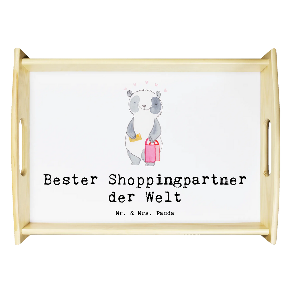 Serviertablett Panda Bester Shoppingpartner der Welt Serviertablett, Tablett, Holztablett, Küchentablett, Dekotablett, Frühstückstablett, für, Dankeschön, Geschenk, Schenken, Geburtstag, Geburtstagsgeschenk, Geschenkidee, Danke, Bedanken, Mitbringsel, Freude machen, Geschenktipp, Shoppingpartner, Shoppen, Begleitung, Partner, Freundin, Freund, bff, Shopping, Einkaufen, Shopping-Queen, Queen, Bester