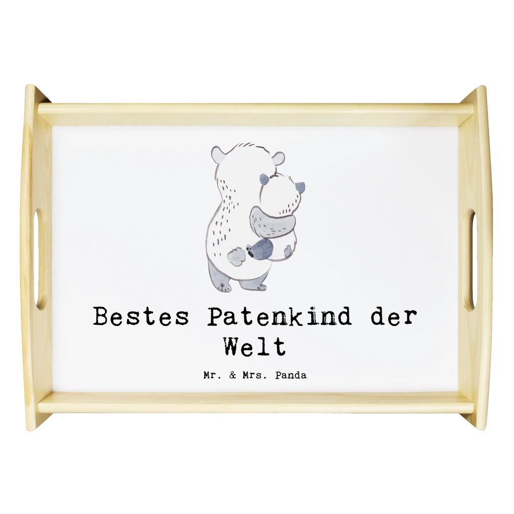 Serviertablett Panda Bestes Patenkind der Welt Serviertablett, Tablett, Holztablett, Küchentablett, Dekotablett, Frühstückstablett, für, Dankeschön, Geschenk, Schenken, Geburtstag, Geburtstagsgeschenk, Geschenkidee, Danke, Bedanken, Mitbringsel, Freude machen, Geschenktipp, Patenkind, Paten Kind, Pate, Taufe, Taufgeschenk, Patenonkel, Patentante, Tauffeier, Täufling, Nichte, Neffe