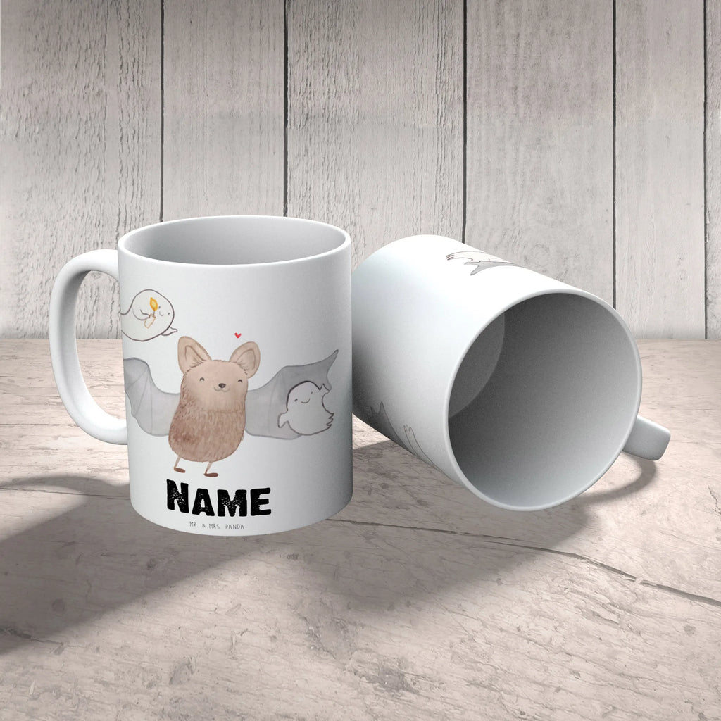 Personalisierte Tasse Fledermaus Gespenster Personalisierte Tasse, Namenstasse, Wunschname, Personalisiert, Tasse, Namen, Drucken, Tasse mit Namen, Halloween, Deko, Martinssingen, Dekoration, Geschenke, Schenken, Halloween Deko, Trick or Treat, Süßes sonst gibt's saures, Fledermaus, Gespenster