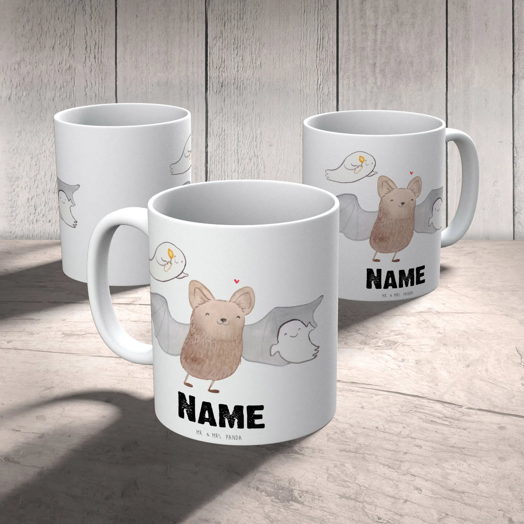 Personalisierte Tasse Fledermaus Gespenster Personalisierte Tasse, Namenstasse, Wunschname, Personalisiert, Tasse, Namen, Drucken, Tasse mit Namen, Halloween, Deko, Martinssingen, Dekoration, Geschenke, Schenken, Halloween Deko, Trick or Treat, Süßes sonst gibt's saures, Fledermaus, Gespenster