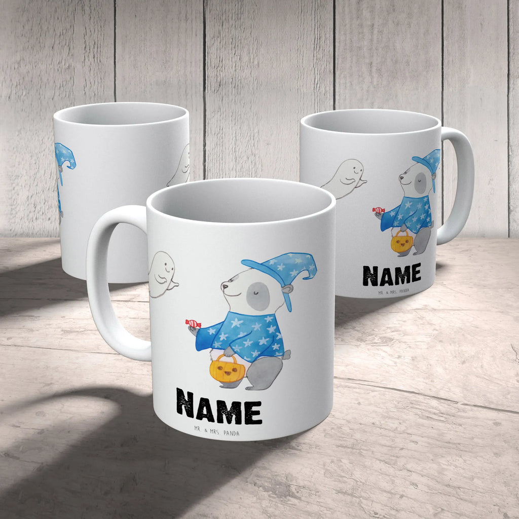 Personalisierte Tasse Panda Zauberer Personalisierte Tasse, Namenstasse, Wunschname, Personalisiert, Tasse, Namen, Drucken, Tasse mit Namen, Halloween, Deko, Martinssingen, Dekoration, Geschenke, Schenken, Halloween Deko, Trick or Treat, Süßes sonst gibt's saures, Panda, Zauberer, Gespenst