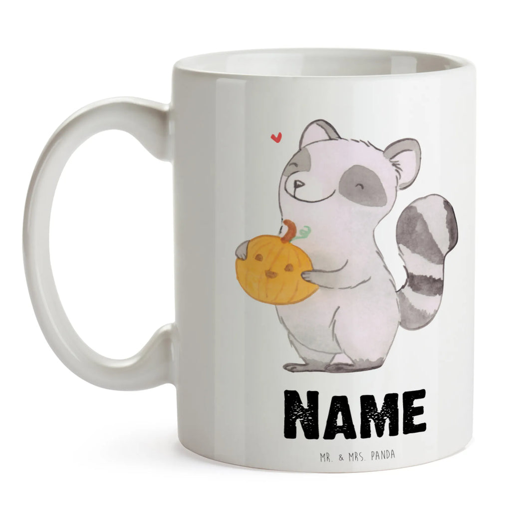 Personalisierte Tasse Waschbär Kürbis Personalisierte Tasse, Namenstasse, Wunschname, Personalisiert, Tasse, Namen, Drucken, Tasse mit Namen, Halloween, Deko, Martinssingen, Dekoration, Geschenke, Schenken, Halloween Deko, Trick or Treat, Süßes sonst gibt's saures, Waschbär, Kürbis