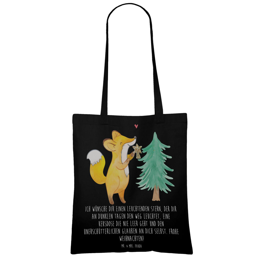 Tragetasche Fuchs  Weihnachtsbaum Beuteltasche, Beutel, Einkaufstasche, Jutebeutel, Stoffbeutel, Tasche, Shopper, Umhängetasche, Strandtasche, Schultertasche, Stofftasche, Tragetasche, Badetasche, Jutetasche, Einkaufstüte, Laptoptasche, Winter, Weihnachten, Weihnachtsdeko, Nikolaus, Advent, Heiligabend, Wintermotiv, Weihnachtsmann, Weihnachtstage, Fuchs, Schlittschuh, Weihnachtszeit, Weihnachtsdekoration