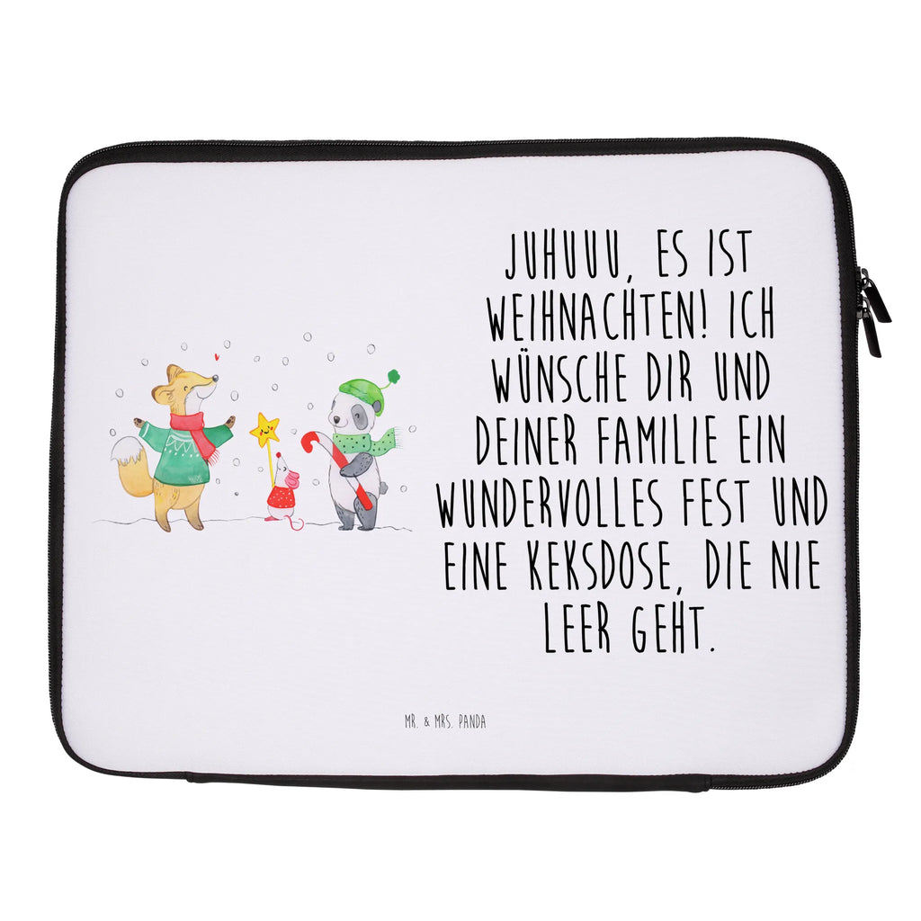 Notebook Tasche Winter Weihnachtsfreude Notebook Tasche, Laptop, Computertasche, Tasche, Notebook-Tasche, Notebook-Reisehülle, Notebook Schutz, Winter, Weihnachten, Weihnachtsdeko, Nikolaus, Advent, Heiligabend, Wintermotiv, Weihnachtsmann, Weihnachtstage, Fuchs, Weihnachtsbaum, Tannenbaum, Weihnachtszeit