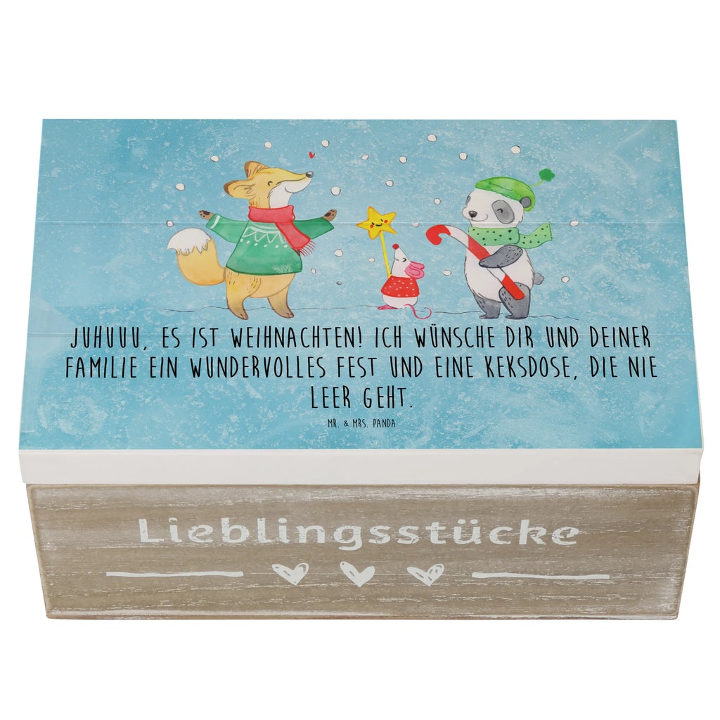 Holzkiste Winter Weihnachtsfreude Holzkiste, Kiste, Schatzkiste, Truhe, Schatulle, XXL, Erinnerungsbox, Erinnerungskiste, Dekokiste, Aufbewahrungsbox, Geschenkbox, Geschenkdose, Winter, Weihnachten, Weihnachtsdeko, Nikolaus, Advent, Heiligabend, Wintermotiv, Weihnachtsmann, Weihnachtstage, Fuchs, Weihnachtsbaum, Tannenbaum, Weihnachtszeit