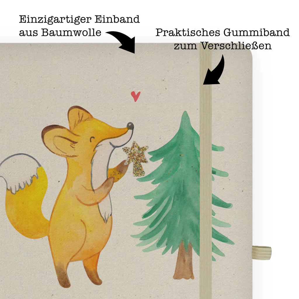 Baumwoll Notizbuch Fuchs  Weihnachtsbaum Notizen, Eintragebuch, Tagebuch, Notizblock, Adressbuch, Journal, Kladde, Skizzenbuch, Notizheft, Schreibbuch, Schreibheft, Winter, Weihnachten, Weihnachtsdeko, Nikolaus, Advent, Heiligabend, Wintermotiv, Weihnachtsmann, Weihnachtstage, Fuchs, Schlittschuh, Weihnachtszeit, Weihnachtsdekoration