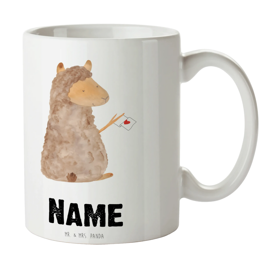 Personalisierte Tasse Alpaka Fahne Personalisierte Tasse, Namenstasse, Wunschname, Personalisiert, Tasse, Namen, Drucken, Tasse mit Namen, Alpaka, Lama, Alpakas, Lamas, Liebe