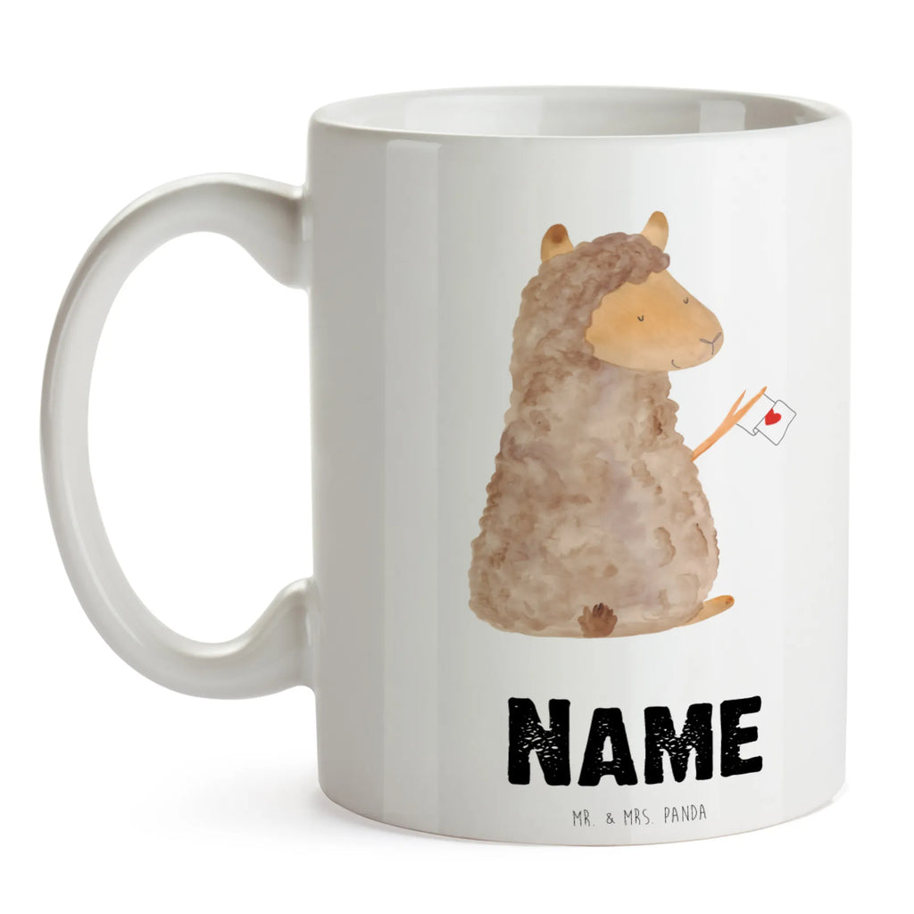 Personalisierte Tasse Alpaka Fahne Personalisierte Tasse, Namenstasse, Wunschname, Personalisiert, Tasse, Namen, Drucken, Tasse mit Namen, Alpaka, Lama, Alpakas, Lamas, Liebe