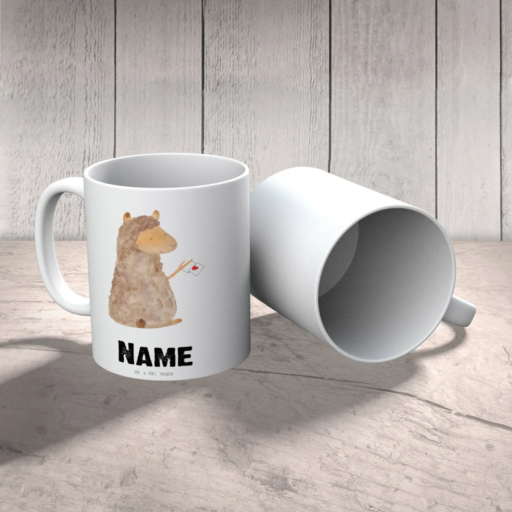 Personalisierte Tasse Alpaka Fahne Personalisierte Tasse, Namenstasse, Wunschname, Personalisiert, Tasse, Namen, Drucken, Tasse mit Namen, Alpaka, Lama, Alpakas, Lamas, Liebe