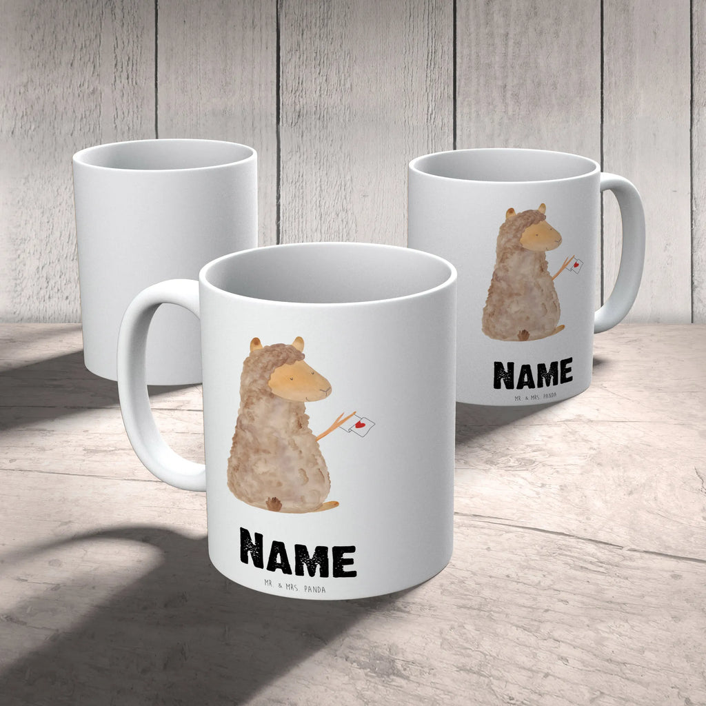 Personalisierte Tasse Alpaka Fahne Personalisierte Tasse, Namenstasse, Wunschname, Personalisiert, Tasse, Namen, Drucken, Tasse mit Namen, Alpaka, Lama, Alpakas, Lamas, Liebe