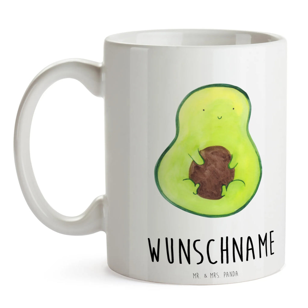 Personalisierte Tasse Avocado mit Kern Personalisierte Tasse, Namenstasse, Wunschname, Personalisiert, Tasse, Namen, Drucken, Tasse mit Namen, Avocado, Veggie, Vegan, Gesund, Avokado, Avocadokern, Kern, Pflanze, Spruch Leben