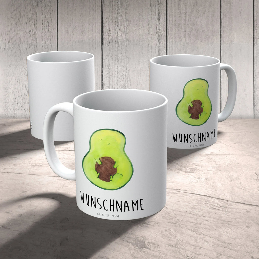 Personalisierte Tasse Avocado mit Kern Personalisierte Tasse, Namenstasse, Wunschname, Personalisiert, Tasse, Namen, Drucken, Tasse mit Namen, Avocado, Veggie, Vegan, Gesund, Avokado, Avocadokern, Kern, Pflanze, Spruch Leben