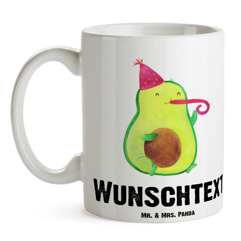 Personalisierte Tasse Avocado Partyhupe Personalisierte Tasse, Namenstasse, Wunschname, Personalisiert, Tasse, Namen, Drucken, Tasse mit Namen, Avocado, Veggie, Vegan, Gesund, Party, Feierlichkeit, Feier, Fete, Geburtstag, Gute Laune, Tröte