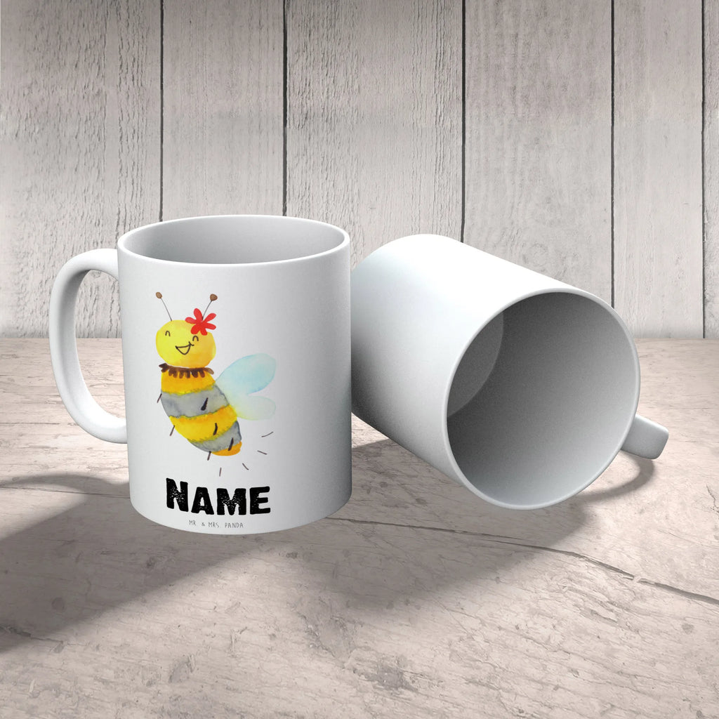 Personalisierte Tasse Biene Blume Personalisierte Tasse, Namenstasse, Wunschname, Personalisiert, Tasse, Namen, Drucken, Tasse mit Namen, Biene, Wespe, Hummel