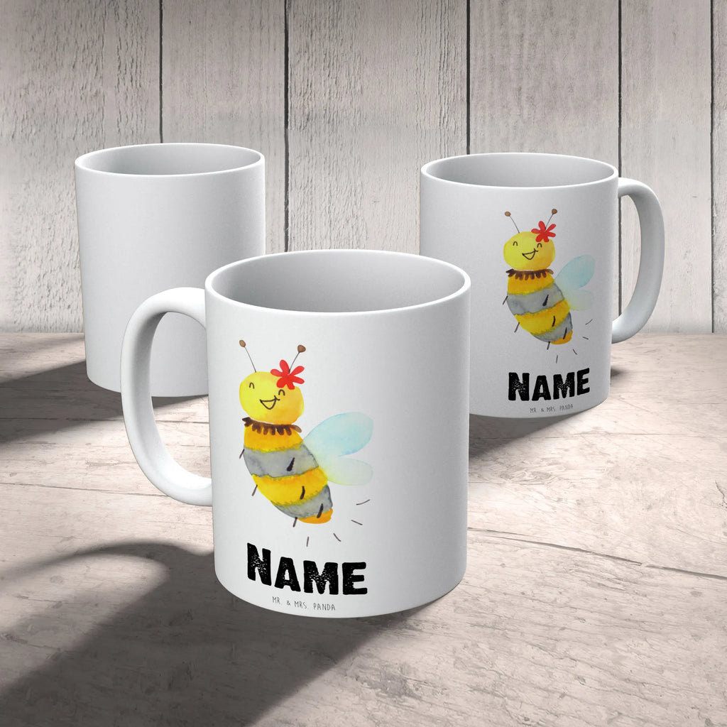 Personalisierte Tasse Biene Blume Personalisierte Tasse, Namenstasse, Wunschname, Personalisiert, Tasse, Namen, Drucken, Tasse mit Namen, Biene, Wespe, Hummel