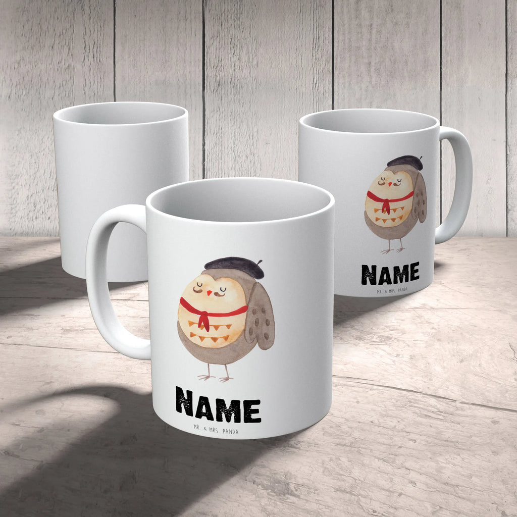 Personalisierte Tasse Eule Französisch Personalisierte Tasse, Namenstasse, Wunschname, Personalisiert, Tasse, Namen, Drucken, Tasse mit Namen, Eule, Eulen, Eule Deko, Owl, hibou, La vie est belle, das Leben ist schön, Spruch schön, Spruch Französisch, Frankreich