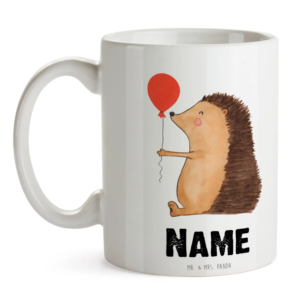 Personalisierte Tasse Igel mit Luftballon Personalisierte Tasse, Namenstasse, Wunschname, Personalisiert, Tasse, Namen, Drucken, Tasse mit Namen, Tiermotive, Gute Laune, lustige Sprüche, Tiere, Igel, Geburtstag, Herzlichen Glückwunsch, Glückwunsch, Geburtstagskind, Ballon, Happy Birthday