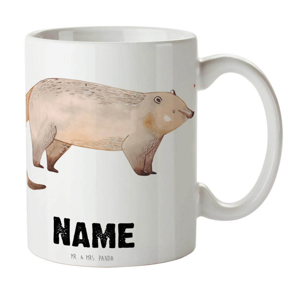 Personalisierte Tasse Nasenbär Personalisierte Tasse, Namenstasse, Wunschname, Personalisiert, Tasse, Namen, Drucken, Tasse mit Namen, Tiermotive, Gute Laune, lustige Sprüche, Tiere, Nasenbär, Nasenbären, Rüsselbär, Bär