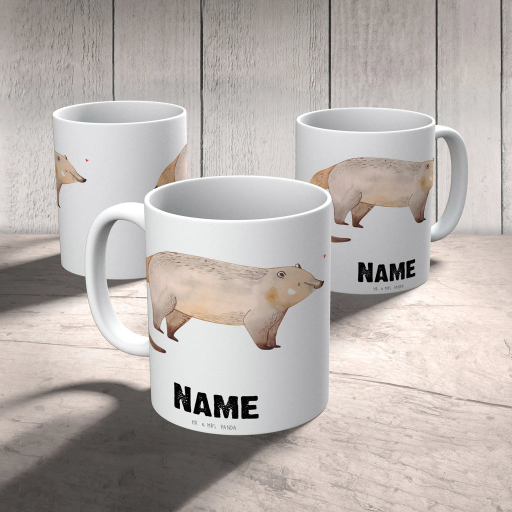 Personalisierte Tasse Nasenbär Personalisierte Tasse, Namenstasse, Wunschname, Personalisiert, Tasse, Namen, Drucken, Tasse mit Namen, Tiermotive, Gute Laune, lustige Sprüche, Tiere, Nasenbär, Nasenbären, Rüsselbär, Bär