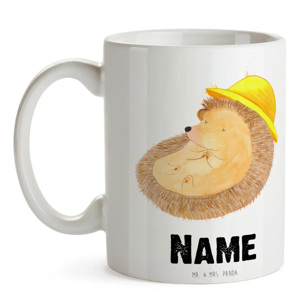 Personalisierte Tasse Igel betet Personalisierte Tasse, Namenstasse, Wunschname, Personalisiert, Tasse, Namen, Drucken, Tasse mit Namen, Tiermotive, Gute Laune, lustige Sprüche, Tiere, Igel, Igel mit Hut, Sonnenhut, Gott, Amen, beten, Leben, Dankbarkeit, Dankbar sein, dankbar, genießen