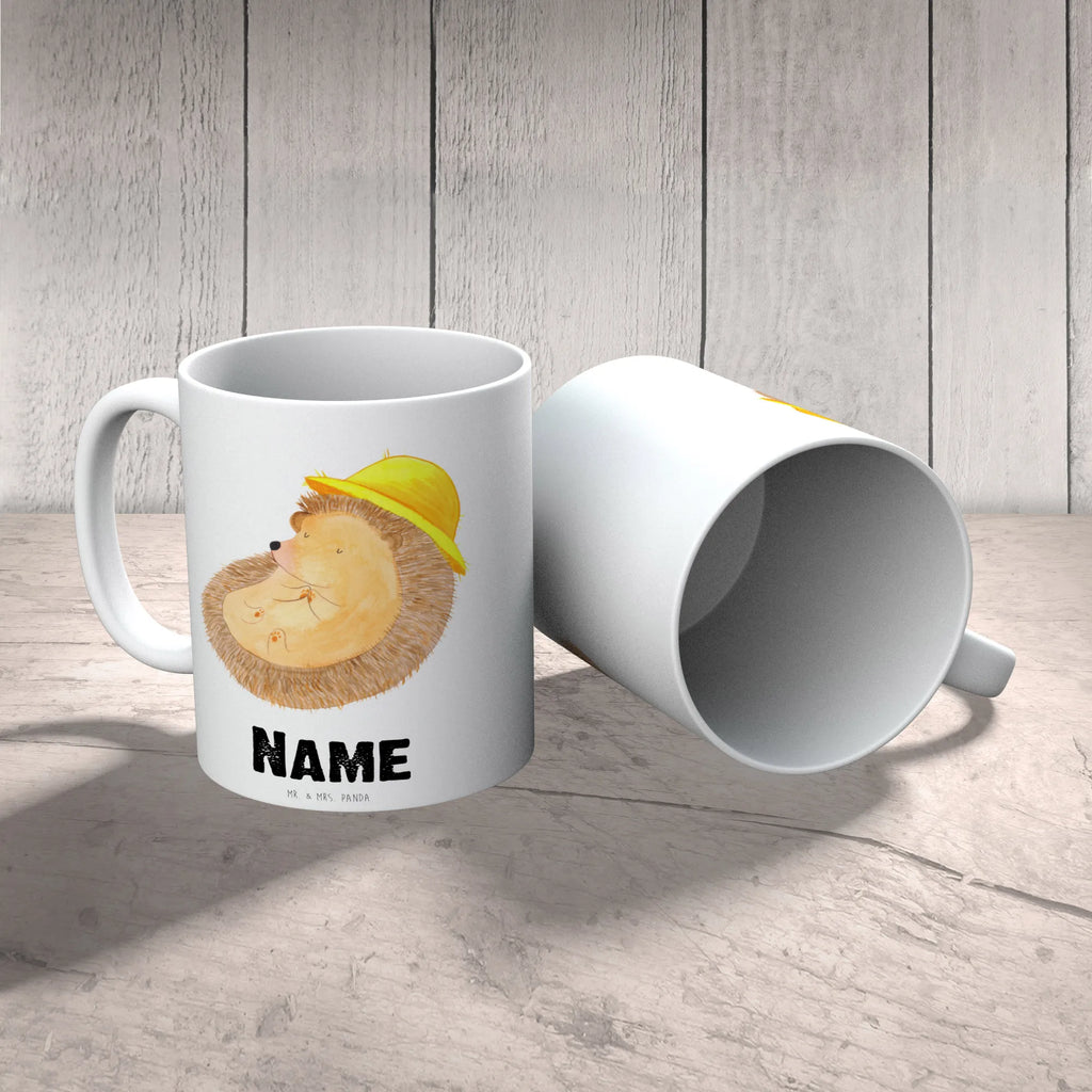 Personalisierte Tasse Igel betet Personalisierte Tasse, Namenstasse, Wunschname, Personalisiert, Tasse, Namen, Drucken, Tasse mit Namen, Tiermotive, Gute Laune, lustige Sprüche, Tiere, Igel, Igel mit Hut, Sonnenhut, Gott, Amen, beten, Leben, Dankbarkeit, Dankbar sein, dankbar, genießen