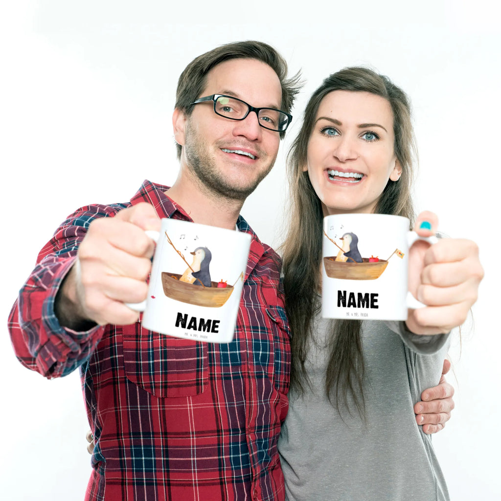 Personalisierte Tasse Pinguin Angelboot Personalisierte Tasse, Namenstasse, Wunschname, Personalisiert, Tasse, Namen, Drucken, Tasse mit Namen, Pinguin, Pinguine, Angeln, Boot, Angelboot, Lebenslust, Leben, genießen, Motivation, Neustart, Neuanfang, Trennung, Scheidung, Geschenkidee Liebeskummer