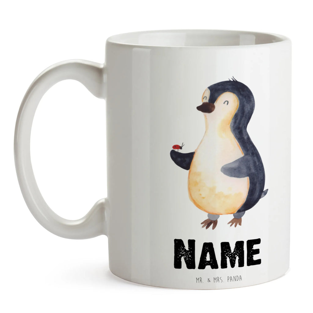 Personalisierte Tasse Pinguin Marienkäfer Personalisierte Tasse, Namenstasse, Wunschname, Personalisiert, Tasse, Namen, Drucken, Tasse mit Namen, Pinguin, Pinguine, Marienkäfer, Liebe, Wunder, Glück, Freude, Lebensfreude