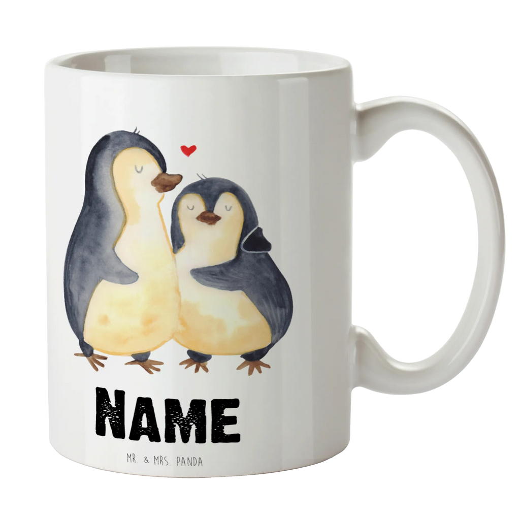 Personalisierte Tasse Pinguin umarmend Personalisierte Tasse, Namenstasse, Wunschname, Personalisiert, Tasse, Namen, Drucken, Tasse mit Namen, Pinguin, Liebe, Liebespaar, Liebesbeweis, Liebesgeschenk, Verlobung, Jahrestag, Hochzeitstag, Hochzeit, Hochzeitsgeschenk