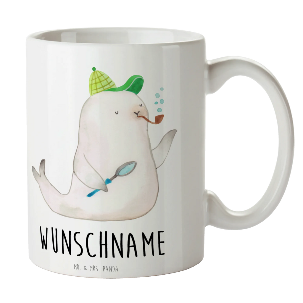 Personalisierte Tasse Robbe Sherlock Personalisierte Tasse, Namenstasse, Wunschname, Personalisiert, Tasse, Namen, Drucken, Tasse mit Namen, Tiermotive, Gute Laune, lustige Sprüche, Tiere