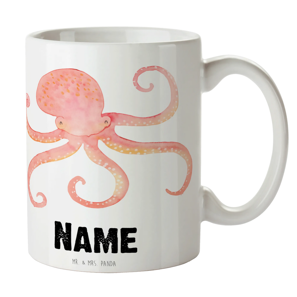 Personalisierte Tasse Tintenfisch Personalisierte Tasse, Namenstasse, Wunschname, Personalisiert, Tasse, Namen, Drucken, Tasse mit Namen, Tiermotive, Gute Laune, lustige Sprüche, Tiere, Meer, Meerestier, Krake, Tintenfisch, Arme, Wasser, Ozean