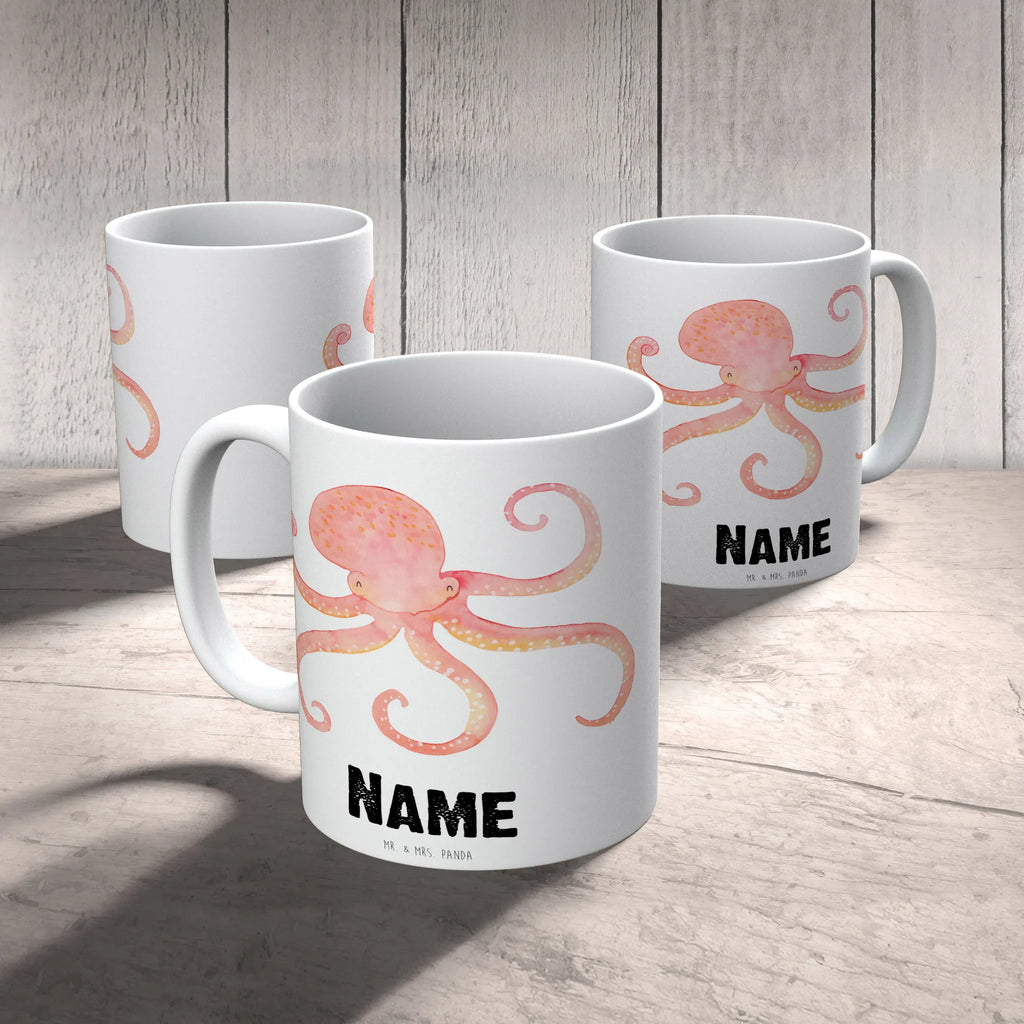 Personalisierte Tasse Tintenfisch Personalisierte Tasse, Namenstasse, Wunschname, Personalisiert, Tasse, Namen, Drucken, Tasse mit Namen, Tiermotive, Gute Laune, lustige Sprüche, Tiere, Meer, Meerestier, Krake, Tintenfisch, Arme, Wasser, Ozean