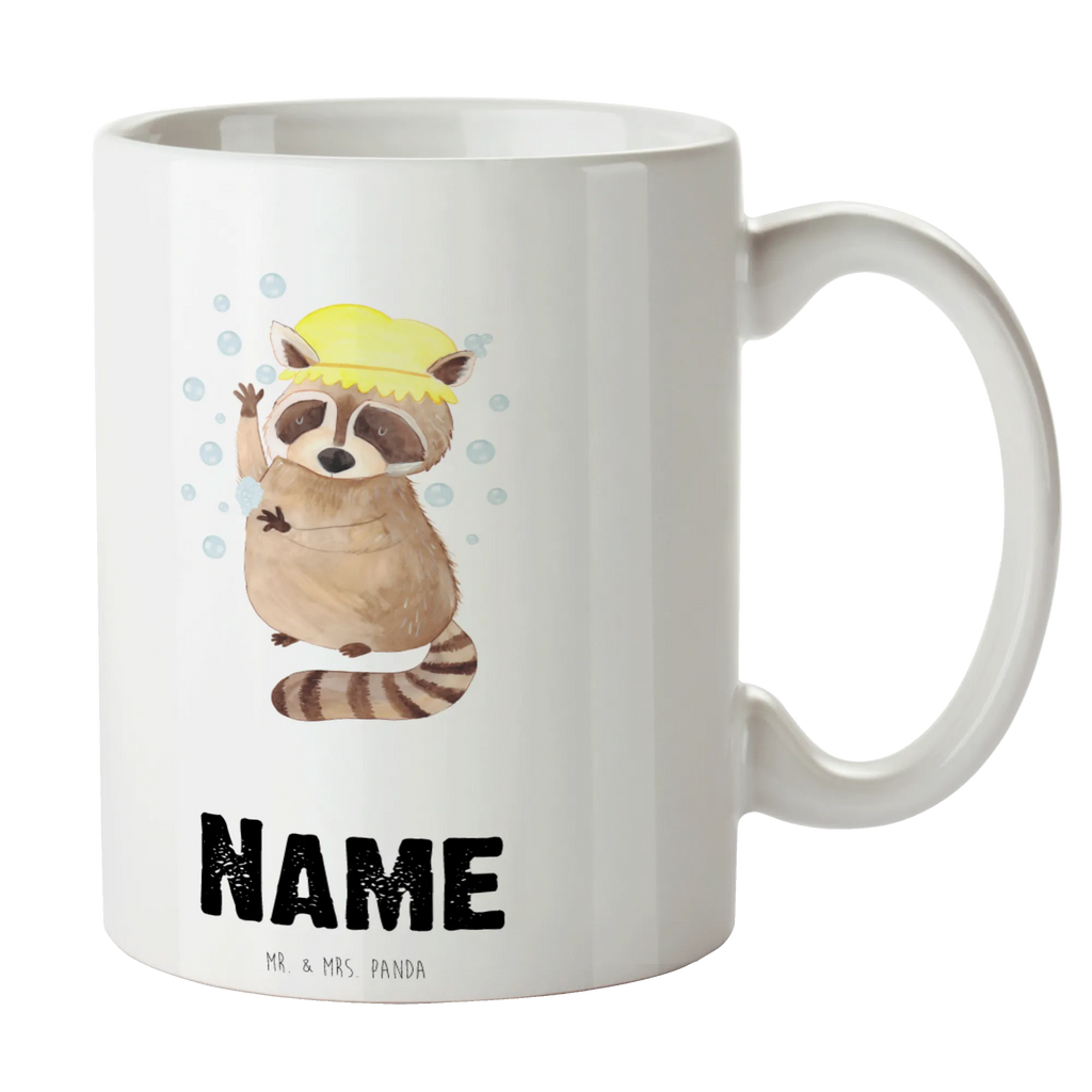 Personalisierte Tasse Waschbär Personalisierte Tasse, Namenstasse, Wunschname, Personalisiert, Tasse, Namen, Drucken, Tasse mit Namen, Tiermotive, Gute Laune, lustige Sprüche, Tiere, Waschbär, Tagträumen, Plan, Fröhlich, waschen, Seifenblasen