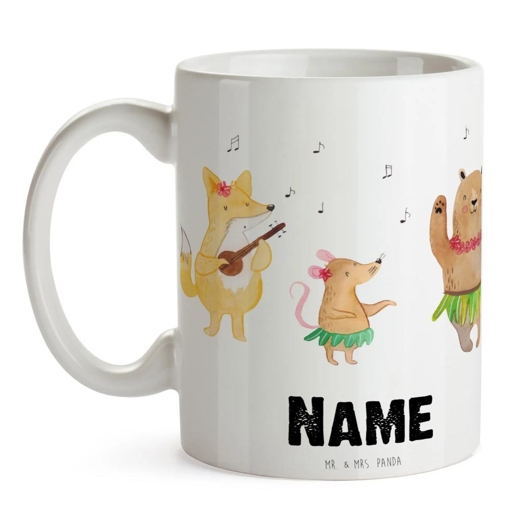 Personalisierte Tasse Waldtiere Aloha Personalisierte Tasse, Namenstasse, Wunschname, Personalisiert, Tasse, Namen, Drucken, Tasse mit Namen, Tiermotive, Gute Laune, lustige Sprüche, Tiere, Wald, Waldtiere, Musik, Aloha, Bär, Hase, Igel, Tanzen, Leben, Lachen