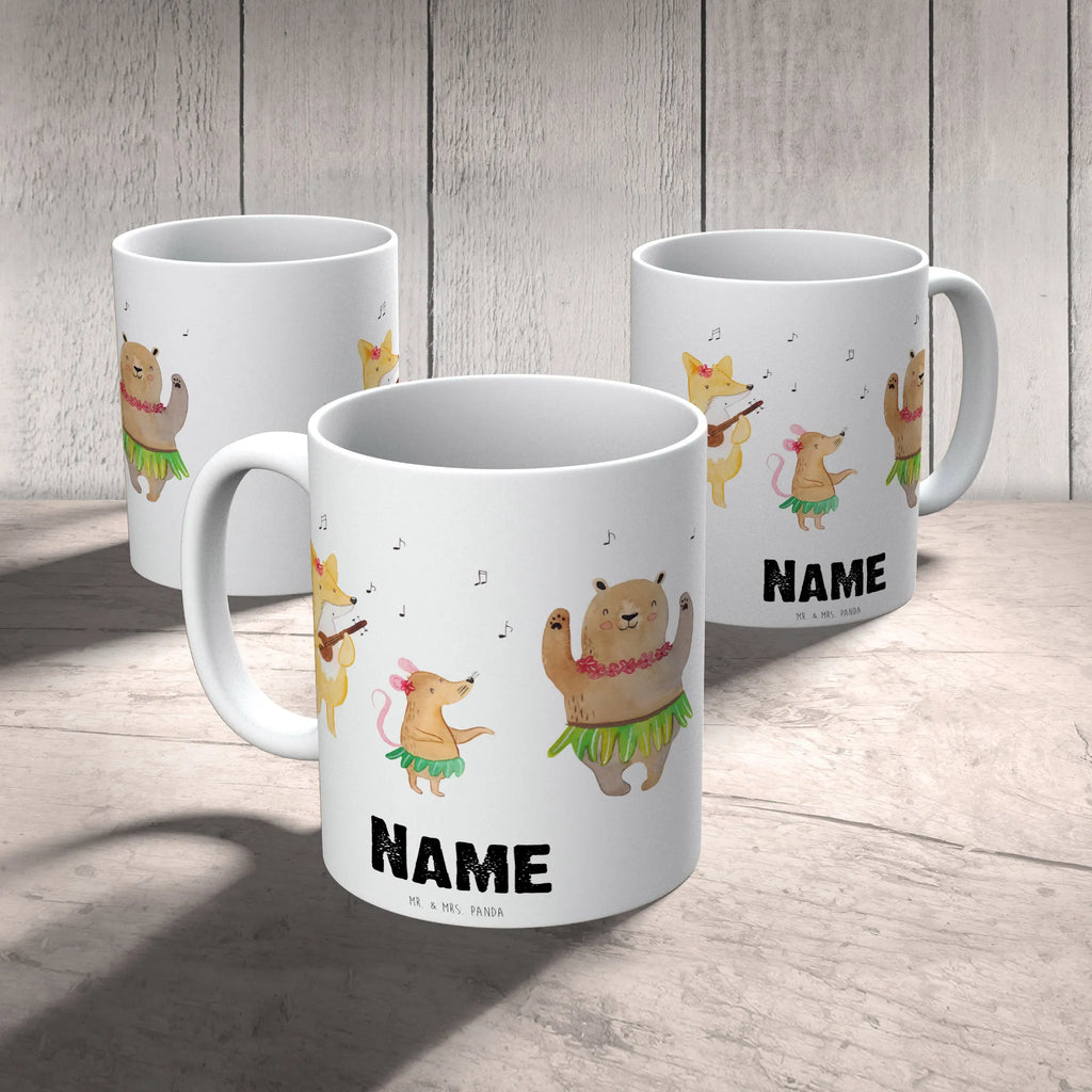 Personalisierte Tasse Waldtiere Aloha Personalisierte Tasse, Namenstasse, Wunschname, Personalisiert, Tasse, Namen, Drucken, Tasse mit Namen, Tiermotive, Gute Laune, lustige Sprüche, Tiere, Wald, Waldtiere, Musik, Aloha, Bär, Hase, Igel, Tanzen, Leben, Lachen