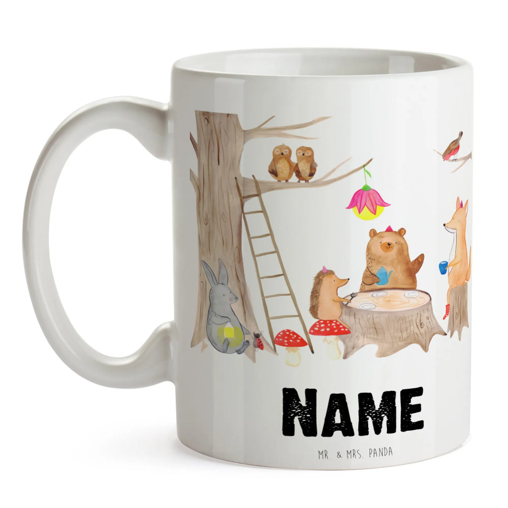 Personalisierte Tasse Waldtiere Picknick Personalisierte Tasse, Namenstasse, Wunschname, Personalisiert, Tasse, Namen, Drucken, Tasse mit Namen, Tiermotive, Gute Laune, lustige Sprüche, Tiere, Waldtiere, Picknick, Wald, Fuchs, Hase, Igel, Maus, Eichhörnchen