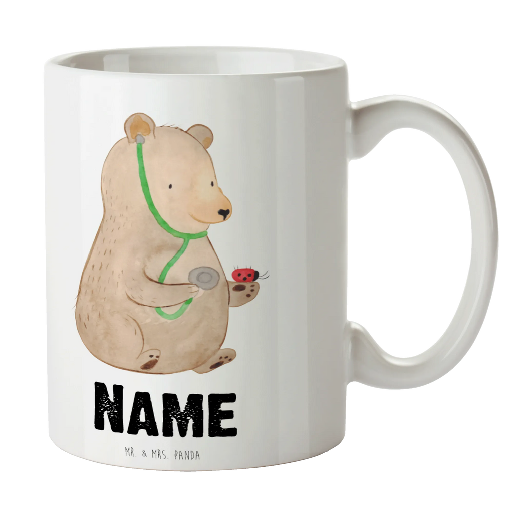 Personalisierte Tasse Bär Arzt Personalisierte Tasse, Namenstasse, Wunschname, Personalisiert, Tasse, Namen, Drucken, Tasse mit Namen, Bär, Teddy, Teddybär, Arzt, Ärztin, Doktor, Professor, Doktorin, Professorin