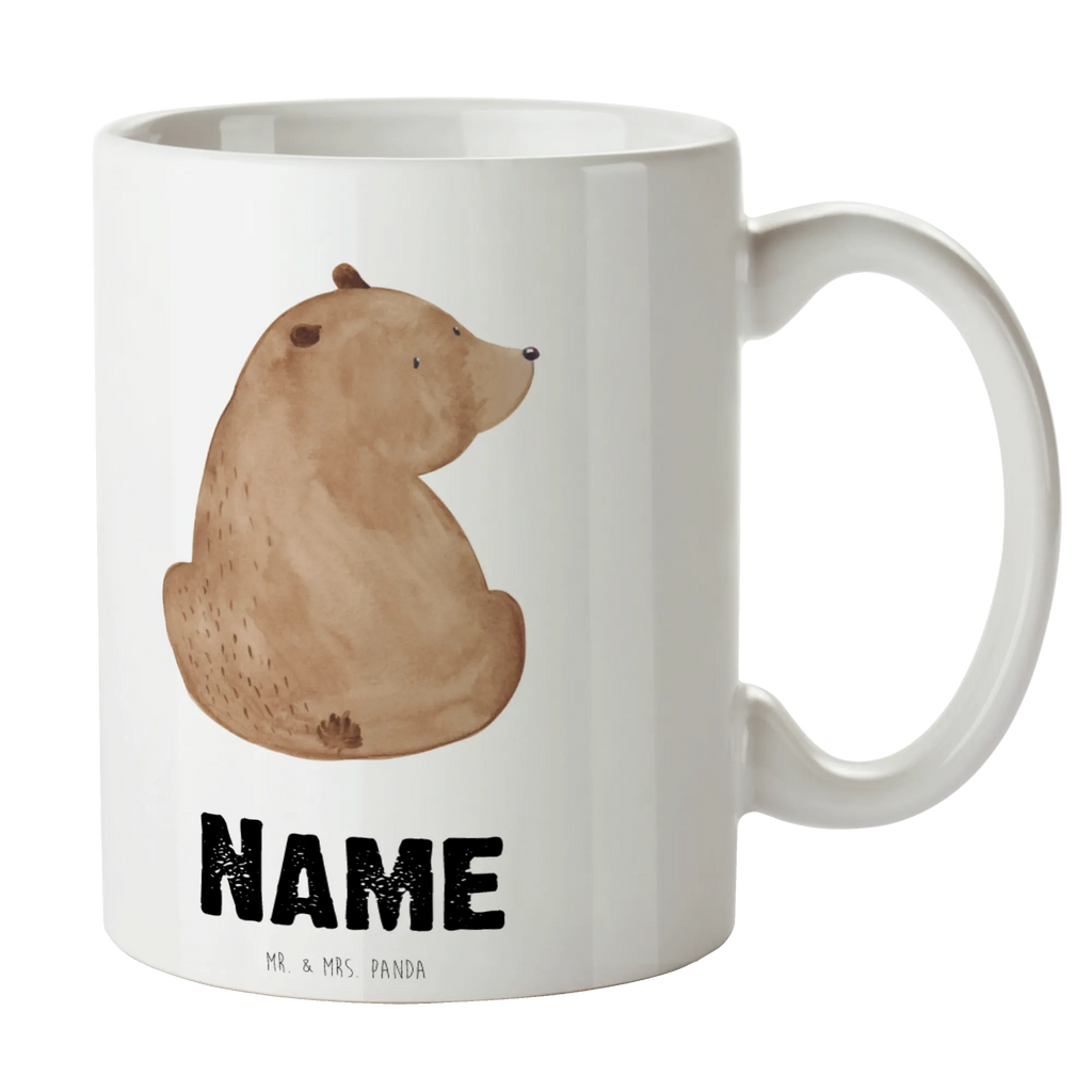 Personalisierte Tasse Bär Schulterblick Personalisierte Tasse, Namenstasse, Wunschname, Personalisiert, Tasse, Namen, Drucken, Tasse mit Namen, Bär, Teddy, Teddybär, Selbstachtung, Weltansicht, Motivation, Bären, Bärenliebe, Weisheit