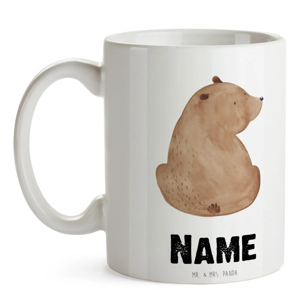 Personalisierte Tasse Bär Schulterblick Personalisierte Tasse, Namenstasse, Wunschname, Personalisiert, Tasse, Namen, Drucken, Tasse mit Namen, Bär, Teddy, Teddybär, Selbstachtung, Weltansicht, Motivation, Bären, Bärenliebe, Weisheit